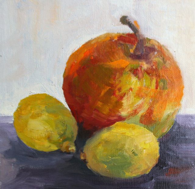 Stillleben, Apfel,Lemonen